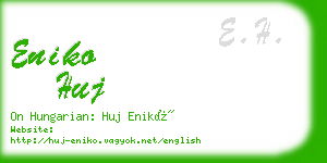 eniko huj business card